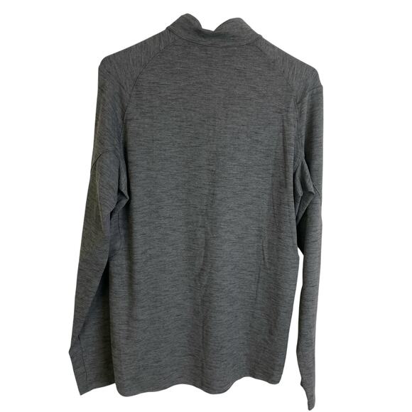 Lululemon Surge Warm 1/2 Zip Pullover Mens Medium Gray Long Sleeve Run Jog Train - Picture 2 of 11